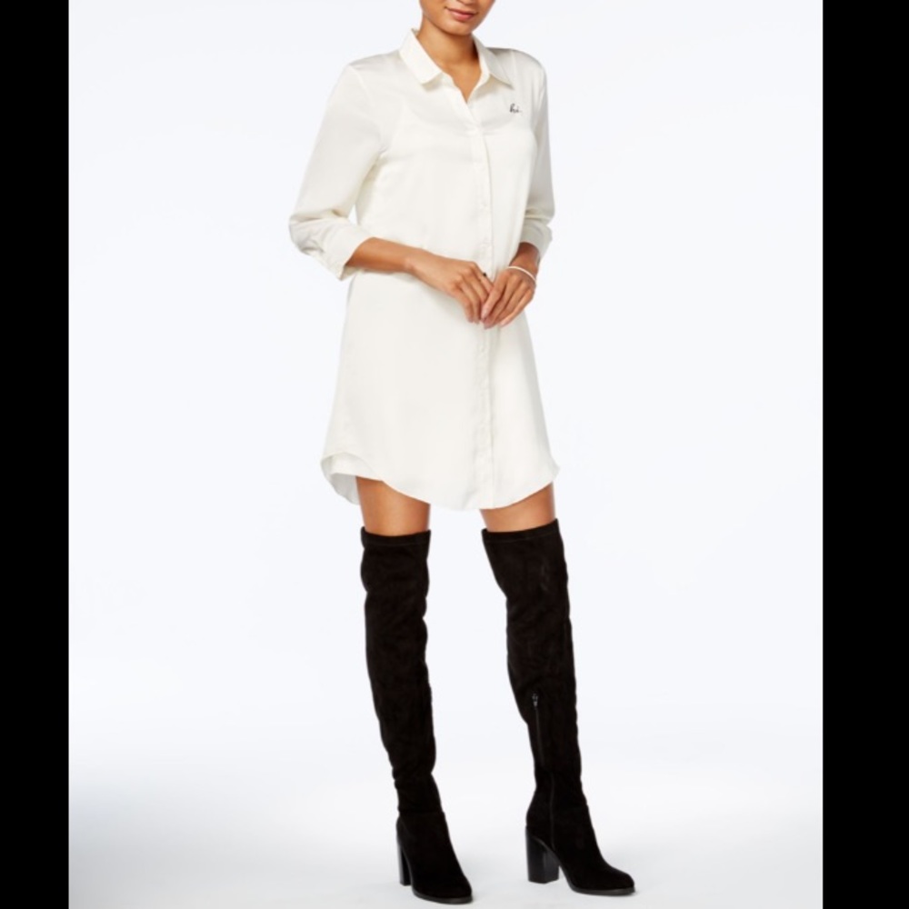 KENSIE Women’s Tusk Shift Tunic “hi.” Off-White Dress XS